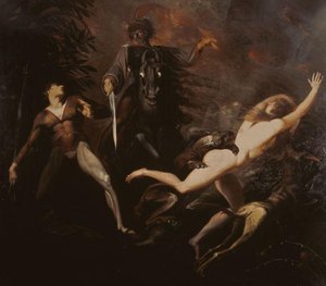 Theodore Meets In The Wood The Spectre Of His Ancestor Guido Cavalcanti — Johann Heinrich Füssli