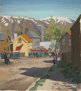 Tromsø, 22 June 1945 Russian Ex Prisoners Marching To The Murmansk Ship — Stephen Bone