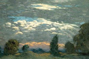 Dark Sky With White Clouds — Sidney Herbert Sime