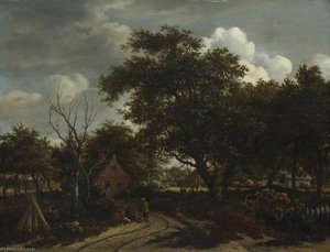 Cottages In A Wood — Meindert Hobbema