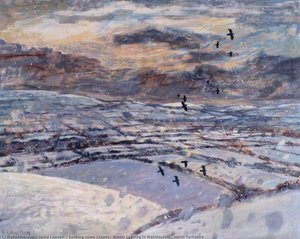 Banking Snow Clouds, Winter Evening In Wensleydale, North Yorkshire
