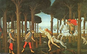 Panel I Of The Story Of Nastagio Degli — Sandro Botticelli, Early Renaissance