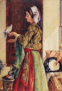 Girl With Two Caged Doves — John Frederick Lewis