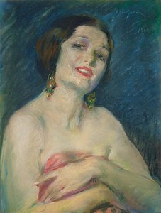 Model Holding Drapery — Alice Pike Barney