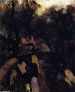 The Jewish Cemetery In Prague — Adolph Von Menzel