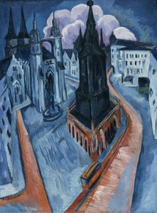 The Red Tower In Halle — Ernst Ludwig Kirchner, German Expressionism
