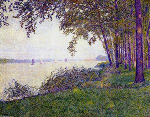 The Schelde Upstream From Antwerp After Fog — Theo Van Rysselberghe