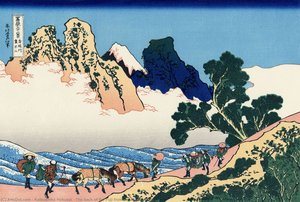 La Parte Posterior Del Fuji Desde El Río Minobu — Katsushika Hokusai, Paisaje Japonés