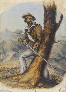 Barton Hottentot Kat River Levy — Thomas Baines