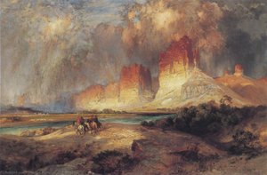 Summer, Amphitheatre, Colorado River, Utah Territory — Thomas Moran, Hudson River School