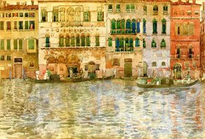 Venetian Palaces On The Grand Canal — Maurice Brazil Prendergast, Post-impressionism