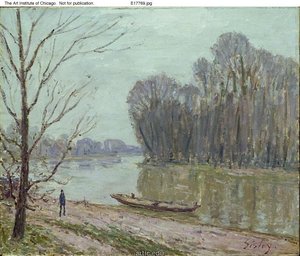 Banks Of The Loing, Winter — Alfred Sisley