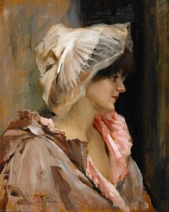 Parisian lady in a Peignoir