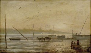 Southampton Estuary Low Water showing the Effect of Mud, Evening