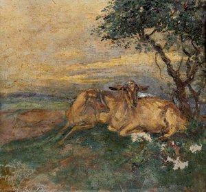 Goats Under A Tree — Kate Ethel Cowderoy