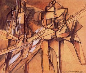 Der König Und Die Königin Schnell Von Nackten Durchdrungen — Marcel Duchamp