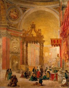 Interior Of St Peter's, Rome — David Roberts, Romanticism
