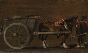 Horse And Cart (study For The Cart In 'stour Valley And Dedham Village, 1814') — John Constable, Romantic Landscape Painting