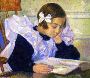 Èlisabeth Reading — Theo Van Rysselberghe