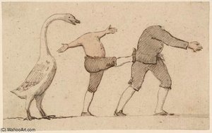 A Goose And Two Headless Men — Sir Nathaniel Dance Holland