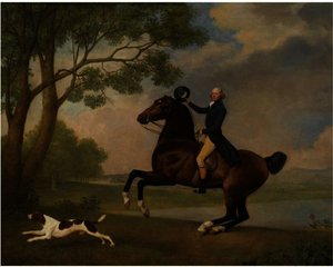 Portrait Of Baron De Robeck Riding A Bay Hunter — George Stubbs