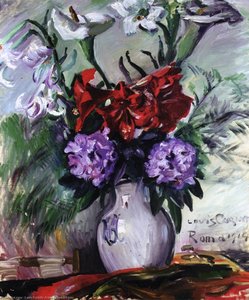 Roman Flowers In A Jug — Lovis Corinth