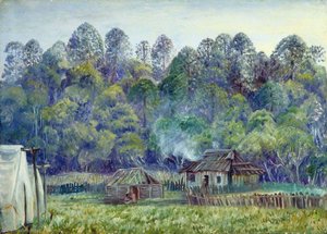 Our Camp On The Bunya Mountains, Queensland — Marianne North, Victorian Botanical Painting