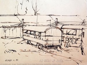 Detail From The Circus Camp Moira Orfei (behind The Elephant Tent) — Krupa
