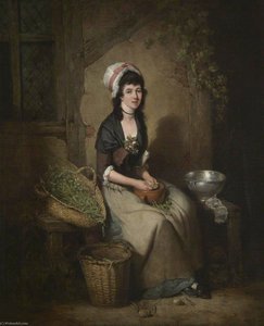 A Girl Shelling Peas