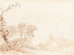 Hillside And Trees — David Cox