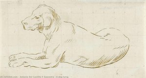 A Dog Lying — Antonio Del Castillo