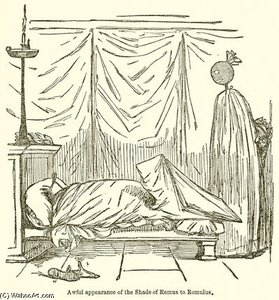 Awful Appearance Of The Shade Of Remus To Romulus — John Leech