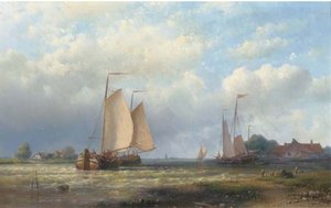 Activities On The River In A Brisk Wind — Abraham Hulk Senior