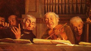 Five members of an orchestra