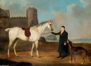 Man With A Horse And A Greyhound — John Nost Sartorius