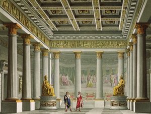 The Audience Hall In The Palace Of Aegistheus — Alessandro Sanquirico