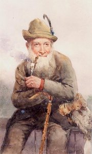 Old Man with a Pipe, (painting)