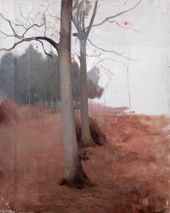 Trees In A Winter Landscape — Benjamin Haughton