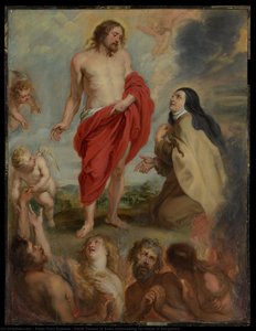 Saint Teresa Von Ávila Bei Der Fürbitte Für Seelen Im Fegefeuer — Peter Paul Rubens