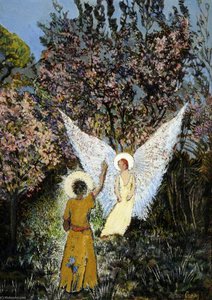 Christ Talking With An Angel — Francis Ferdinand Maurice Cook