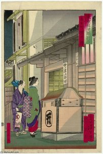 The Suigetsurô Restaurant At Unemechô — Tsukioka Yoshitoshi
