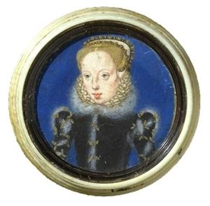 Portrait Miniature Katherine Grey, Countess Of Hertford — Levina Teerlinc