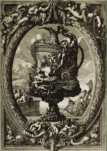 Vase In A Cartouche — Jean Le Pautre, Baroque Dramatic Visions