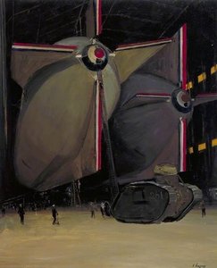Rigids At Pulham: 'r 23' Type British Airships At Pulham St Mary, Norfolk — Sir John Lavery