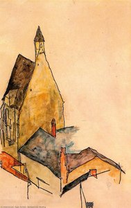 Spitalskirche, Modling — Егон Шиле, Expressionism