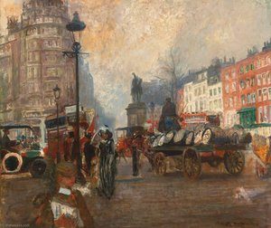 Knightsbridge Seen From Sloane Street, December 1913 — Jacques-émile Blanche
