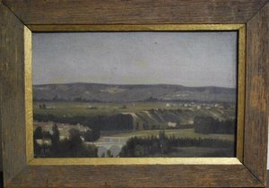 Etude de paysage rivière et ponts