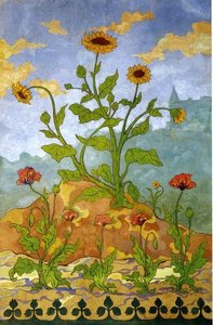 Four Decorative Panels: Sunflowers And Poppies — Paul Elie Ranson