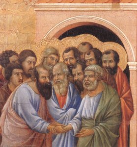 Parting From St John (detail) — Duccio Di Buoninsegna, Early Renaissance
