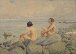 Bathing On The Rocks — Пауль Густав Фишер